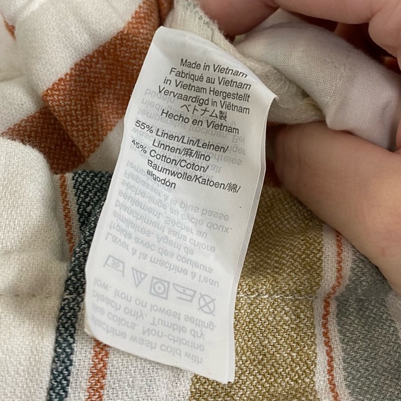 Madewell Tie-Waist Huston Pull-On Striped Linen Blend Crop Pants - Picture 10 of 11